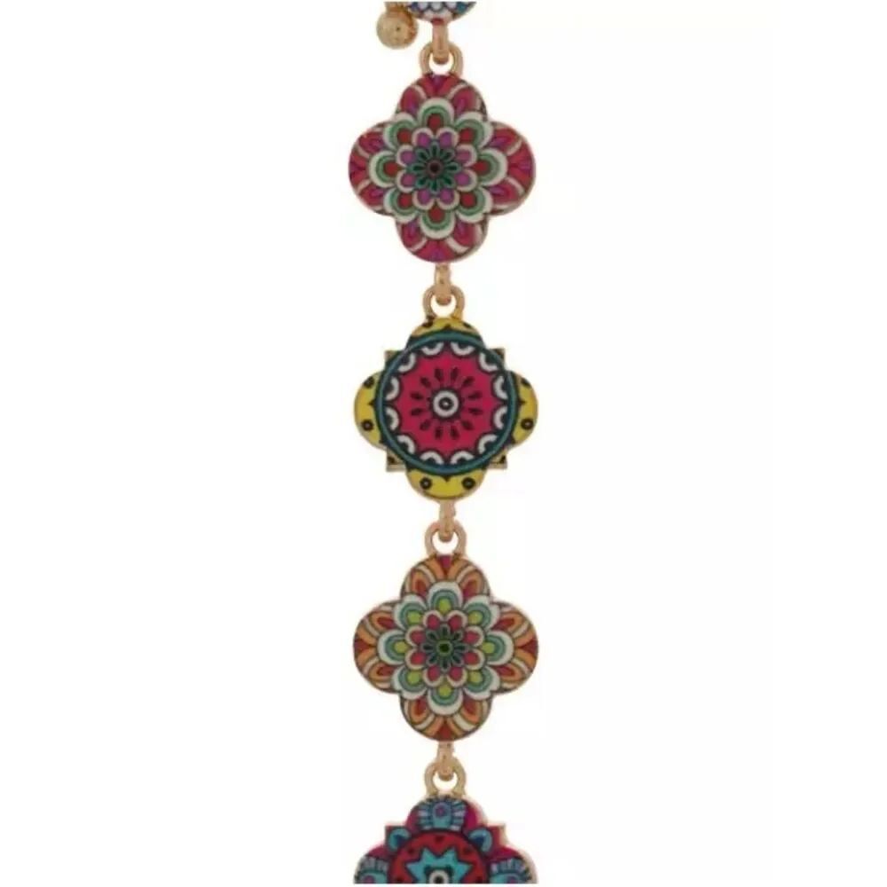 New Metal Gallery Floral Quatrefoil Bracelet - 6.89"